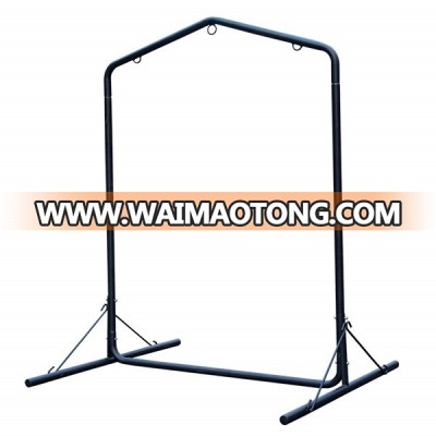 Deluxe Portable Black Hammock Steel Swing Chair Stand